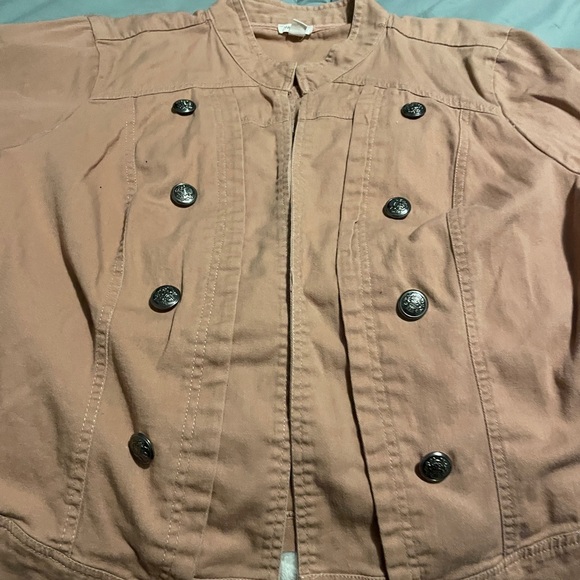 Westport Blush Pink military classic button up with front clasp closures size 2X - Picture 4 of 8